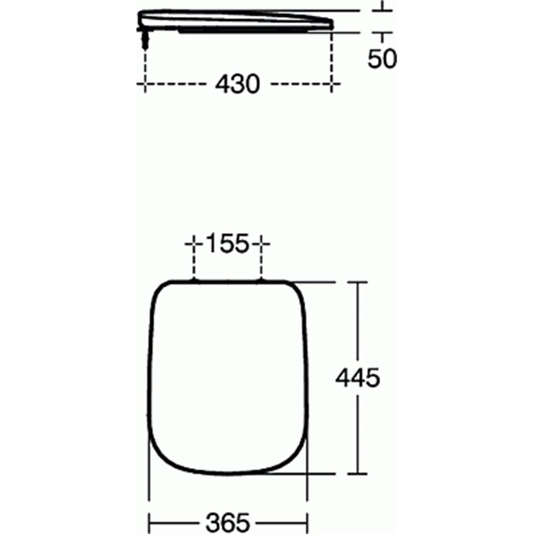Тоалетна седалка Esedra с плавно затваряне T318101 – Ideal Standard 11.26.261.0212 – снимка 1